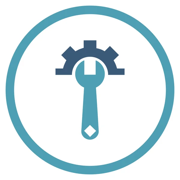 Mechanik Service Tools flache abgerundete Vektor-Symbol — Stockvektor