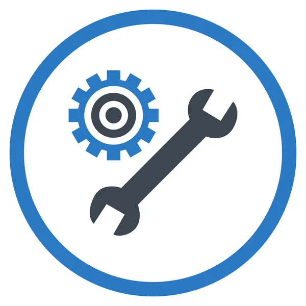 Monteurs Service Tools plat afgeronde Vector Icon — Stockvector