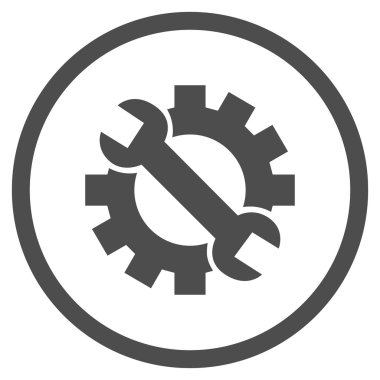 Geliştirici araçlar düz yuvarlak vektör simgesi