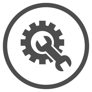 Düz yuvarlak vektör simgesi hizmet araçları