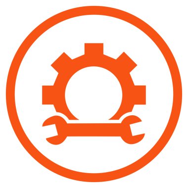 Düz yuvarlak vektör simgesi hizmet araçları