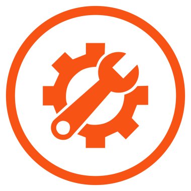 Geliştirici araçlar düz yuvarlak vektör simgesi