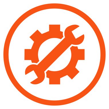 Geliştirici araçlar düz yuvarlak vektör simgesi