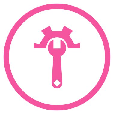 Düz yuvarlak vektör simgesi hizmet araçları