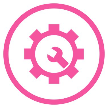 Geliştirici araçlar düz yuvarlak vektör simgesi