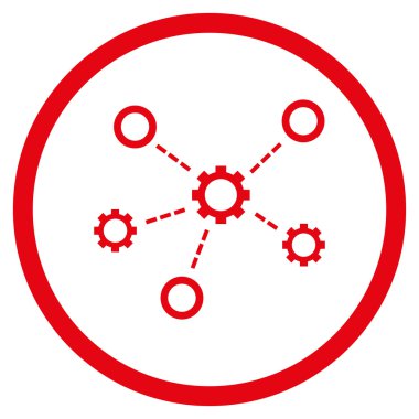 Servis ilişkileri yuvarlak vektör simge düz