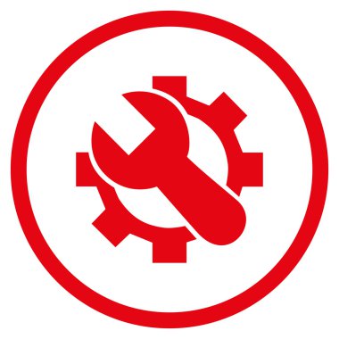 Düz yuvarlak vektör simgesi hizmet araçları