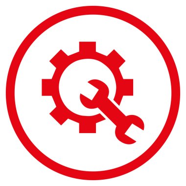 Düz yuvarlak vektör simgesi hizmet araçları