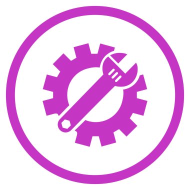 Yapılandırma araçlar düz yuvarlak vektör simgesi