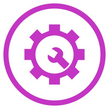 Düz yuvarlak vektör simgesi hizmet araçları