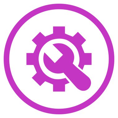 Yapılandırma araçlar düz yuvarlak vektör simgesi