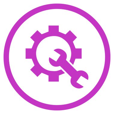 Yapılandırma araçlar düz yuvarlak vektör simgesi