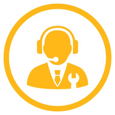 Vektör simgesi hizmet yöneticisi düz yuvarlak