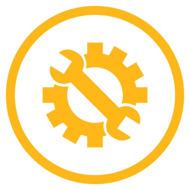 Düz yuvarlak vektör simgesi hizmet araçları