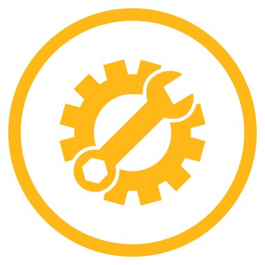 Geliştirici araçlar düz yuvarlak vektör simgesi