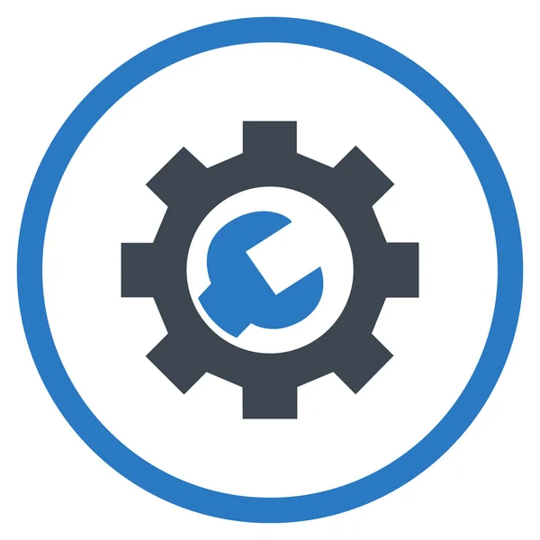Outils de configuration Icône vectorielle arrondie plate — Image vectorielle