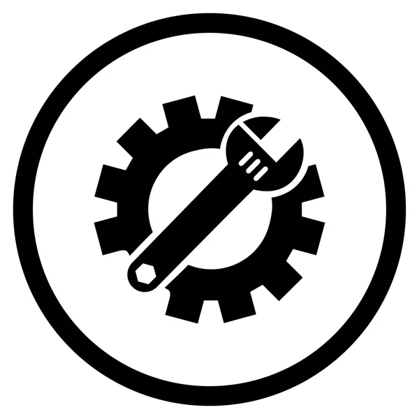 Mechanika služby nástroje ploché zaoblené vektorové ikony — Stockový vektor
