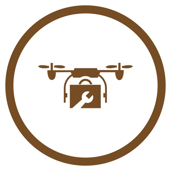 Drone sima lekerekített vektor ikon — Stock Vector