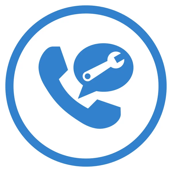 Telefone Serviço Mensagem Flat Rounded Vector Icon — Vetor de Stock