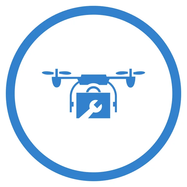 Ikona služby Drone ploché zaoblené vektor — Stockový vektor