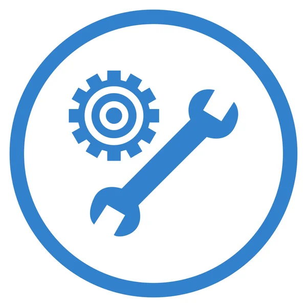 Mantenimiento de hardware plano redondeado Vector icono — Archivo Imágenes Vectoriales