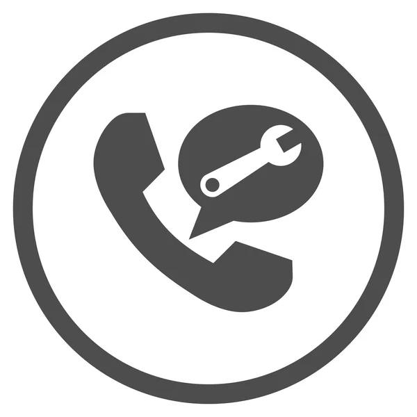 Telefoon Service bericht plat afgeronde Vector Icon — Stockvector