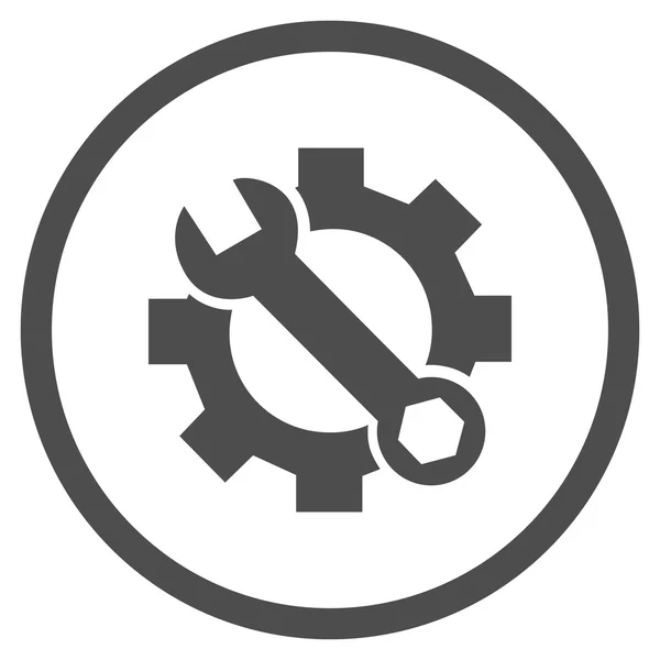 Servicio de reparación plana redondeado Vector icono — Archivo Imágenes Vectoriales