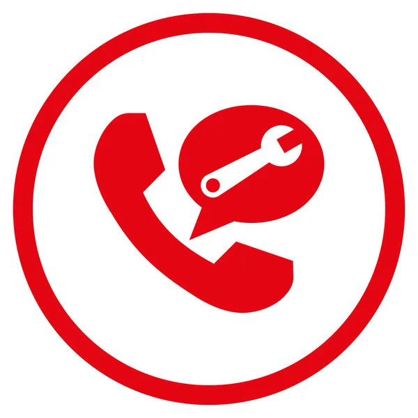 Telefon-Service-Nachricht flache gerundete Vektor-Symbol — Stockvektor