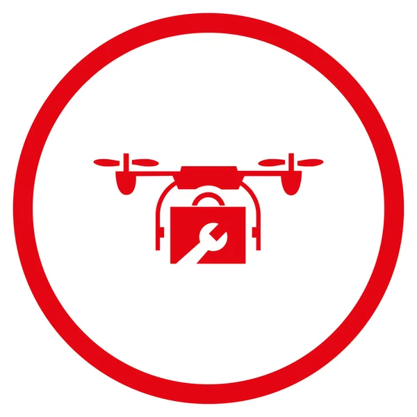 Drone sima lekerekített vektor ikon — Stock Vector
