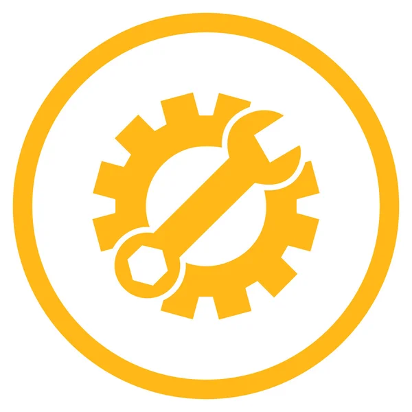 Entwickler-Tools flache abgerundete Vektor-Symbol — Stockvektor