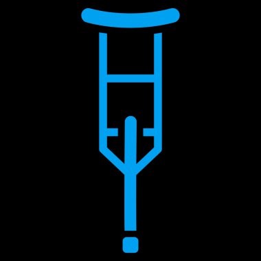 Koltuk değneği düz glif simgesi