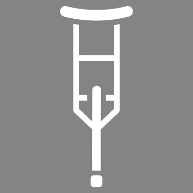 Koltuk değneği düz glif simgesi