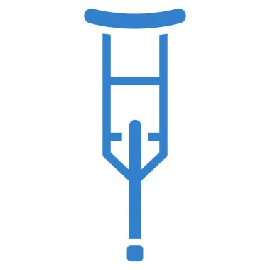 Koltuk değneği düz glif simgesi