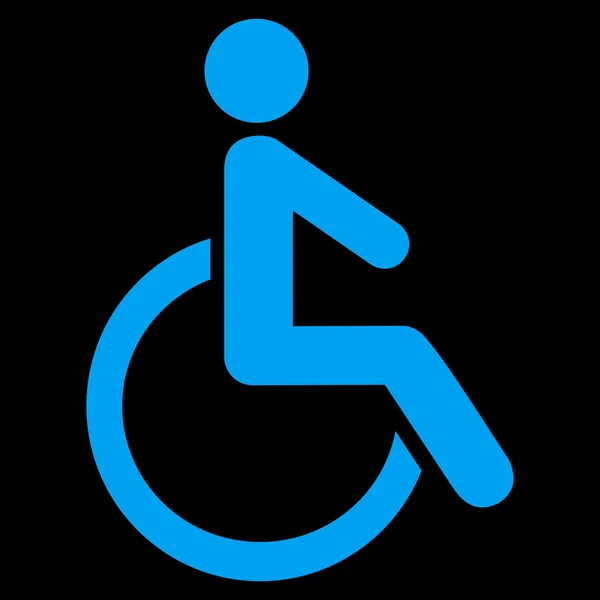 Icône de glyphe plate pour personne handicapée — Photo