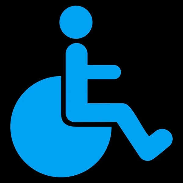 Wheelchair Flat Glyph Icon — Stock Photo, Image