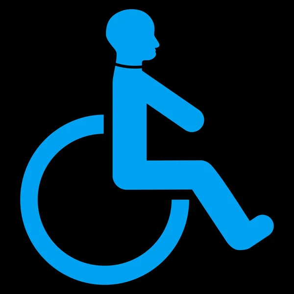 Icône de glyphe plat en fauteuil roulant — Photo