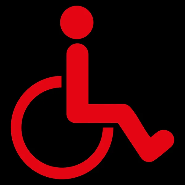 Disabled Person Flat Glyph Icon — Stock Photo, Image