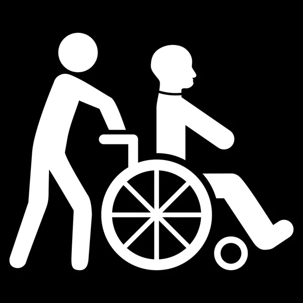 Gehandicapte persoon transport plat Glyph pictogram — Stockfoto