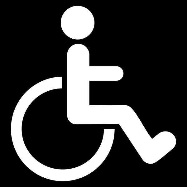 Disabled Person Flat Glyph Icon — Stock Photo, Image