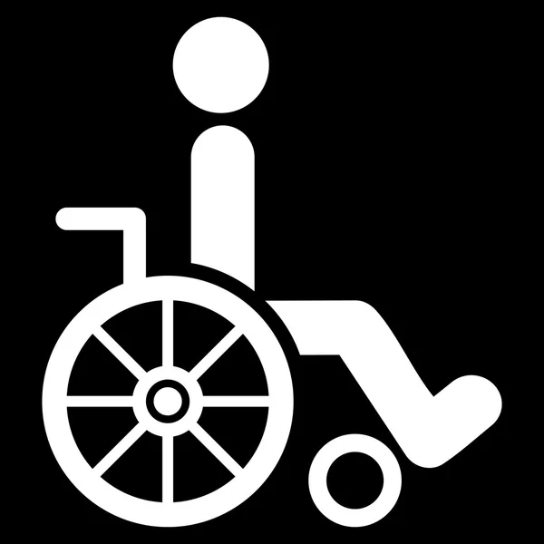 Wheelchair Flat Glyph Icon — Stock Photo, Image