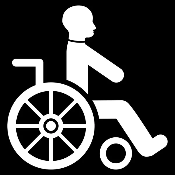 Wheelchair Flat Glyph Icon — Stock Photo, Image