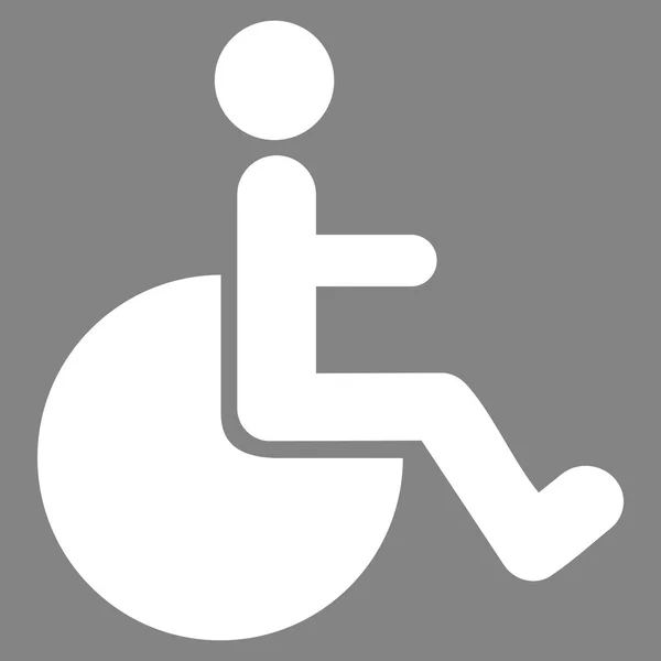 Rollstuhlflache Glyphen-Ikone — Stockfoto