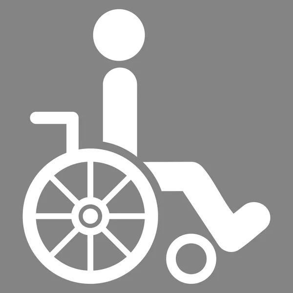 Wózek inwalidzki płaskie glifów ikona — Zdjęcie stockowe