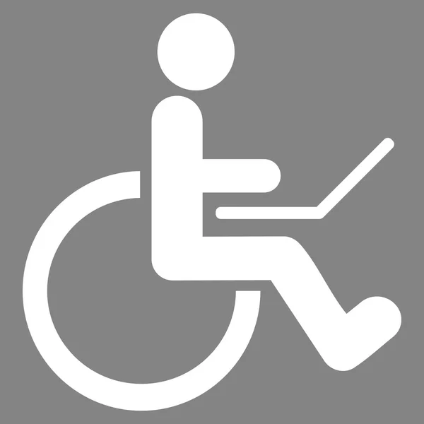 휠체어 평면 모양 아이콘 — 스톡 사진