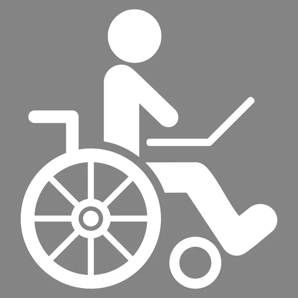 Wheelchair Flat Glyph Icon — Stock Photo, Image