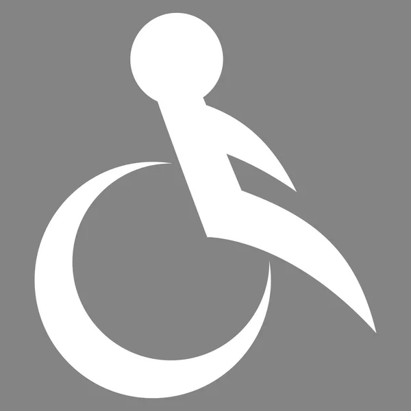 Wheelchair Flat Glyph Icon — Stock Photo, Image