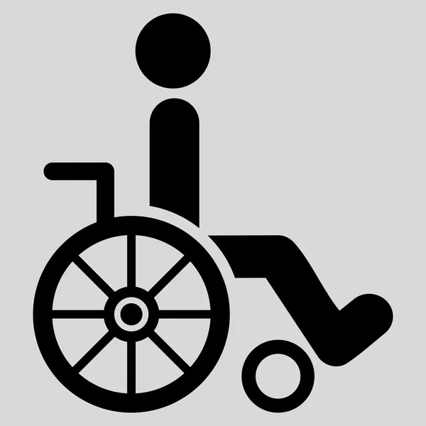 Wheelchair Flat Glyph Icon — Stock Photo, Image