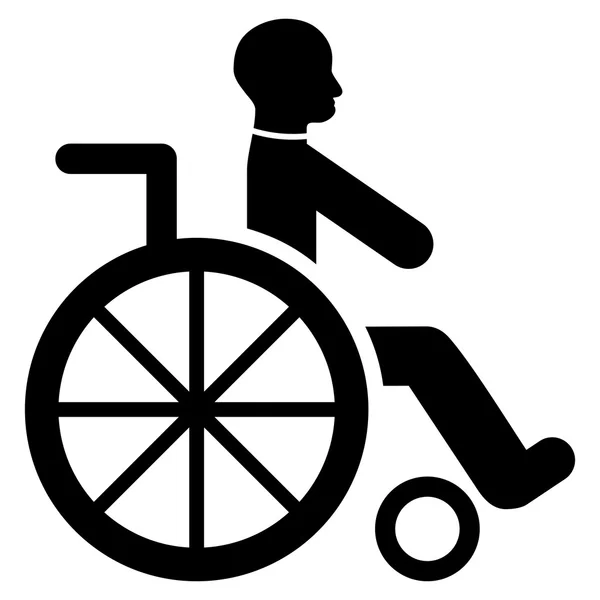 Cadeira de rodas Flat Glyph Icon — Fotografia de Stock