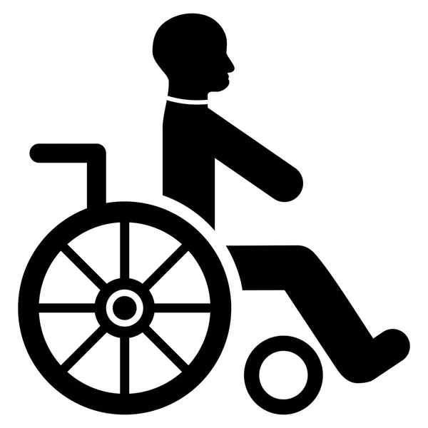 Wheelchair Flat Glyph Icon — Stock Photo, Image