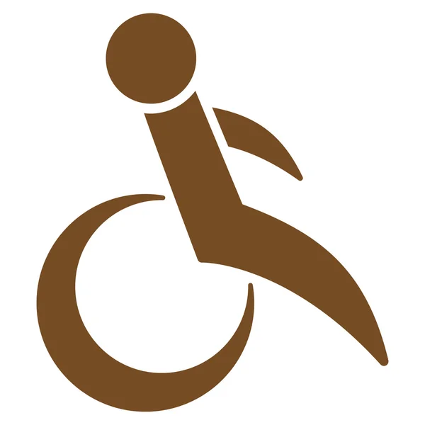 Wheelchair Flat Glyph Icon — Stock Photo, Image